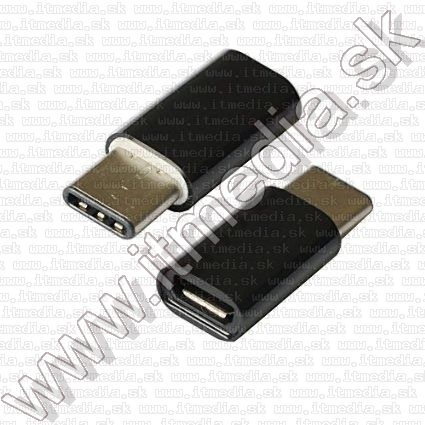 Image of MicroUSB to USB-C (3.1) adapter *Bulk* Fekete (IT11926)
